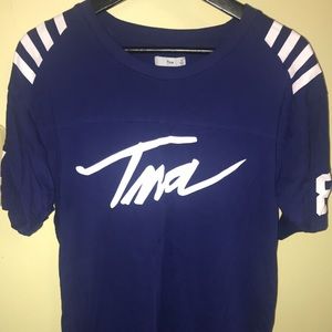Tna dark blue over sized shirt